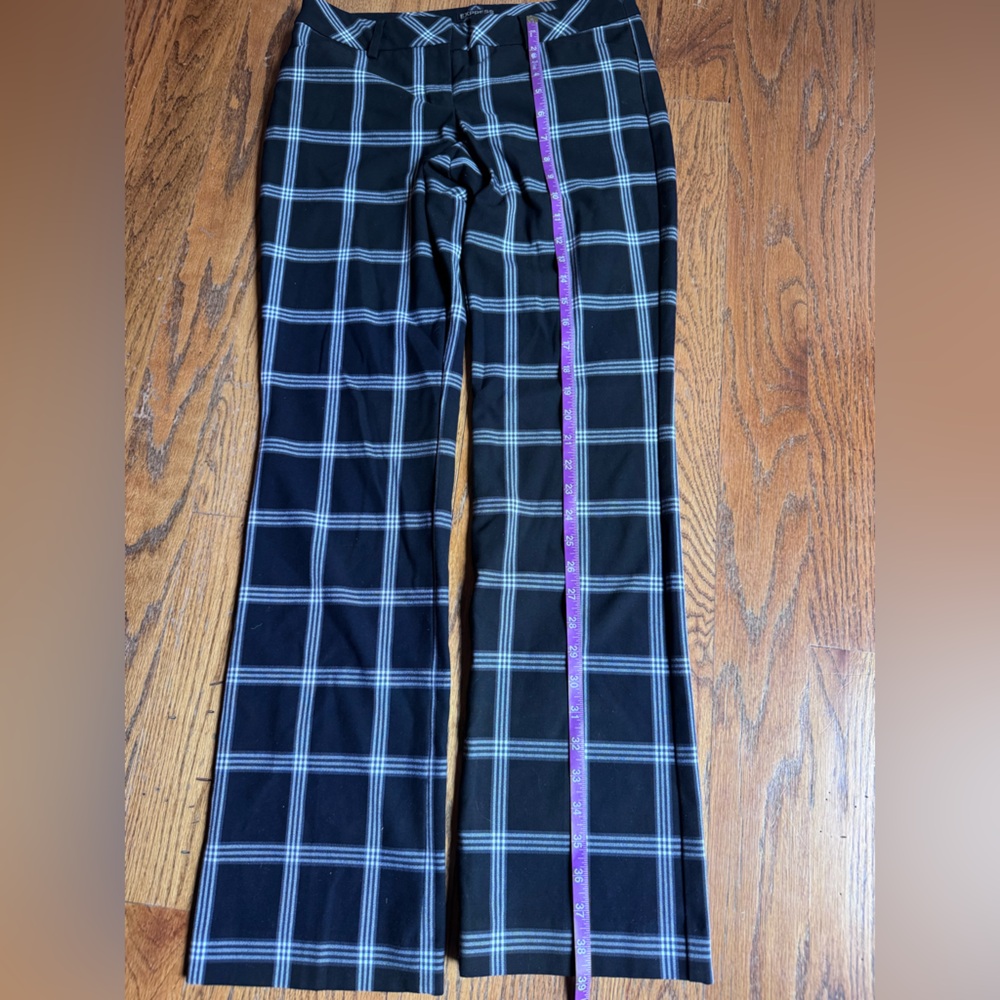Express “Editor” Black and White Plaid Pants Slacks Size 4R - Picture 7 of 12